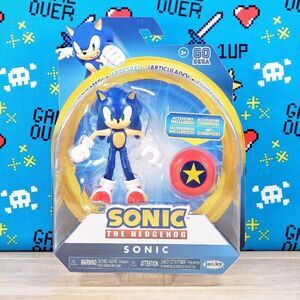 Jakks Pacific Sonic The Hedgehog Sonic 4" + Star Spring Video Game Action Figure